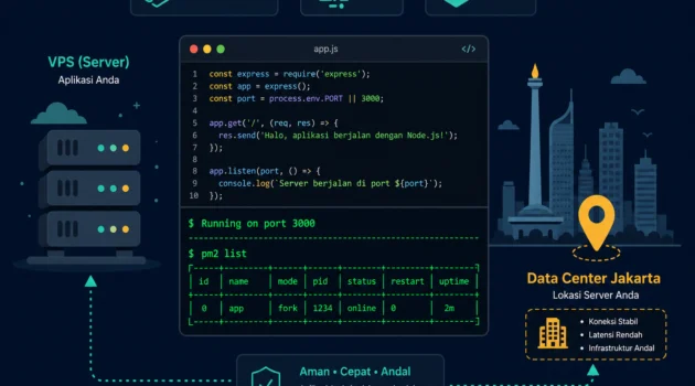 hosting Node.js terbaik Indonesia VPS cloud developer