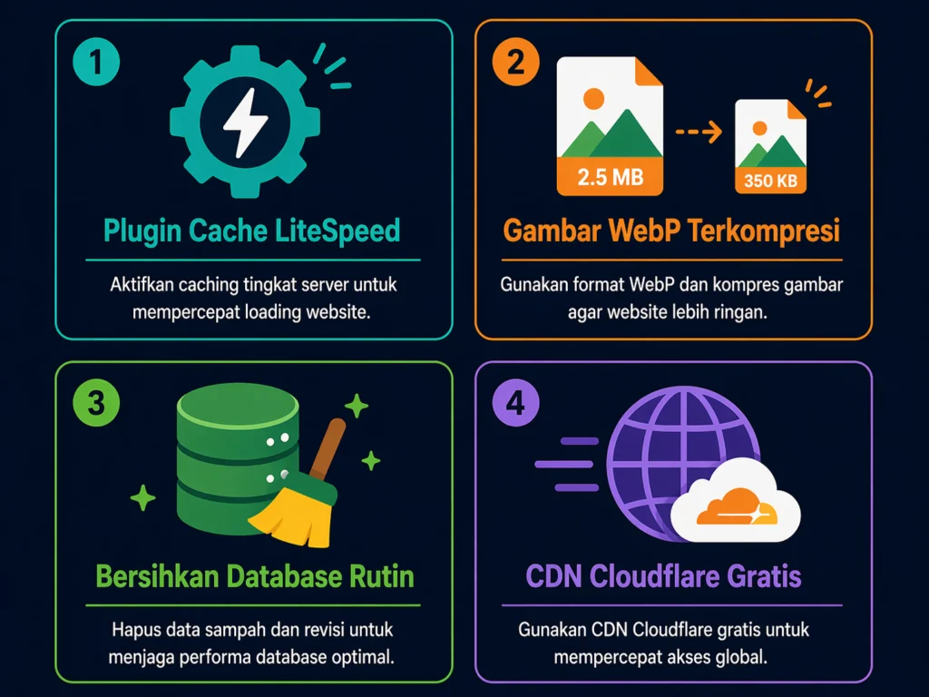 tips-optimasi-woocommerce-cache-litespeed-webp-cdn-database