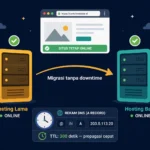 cara pindah hosting tanpa downtime migrasi WordPress langkah demi langkah 2026